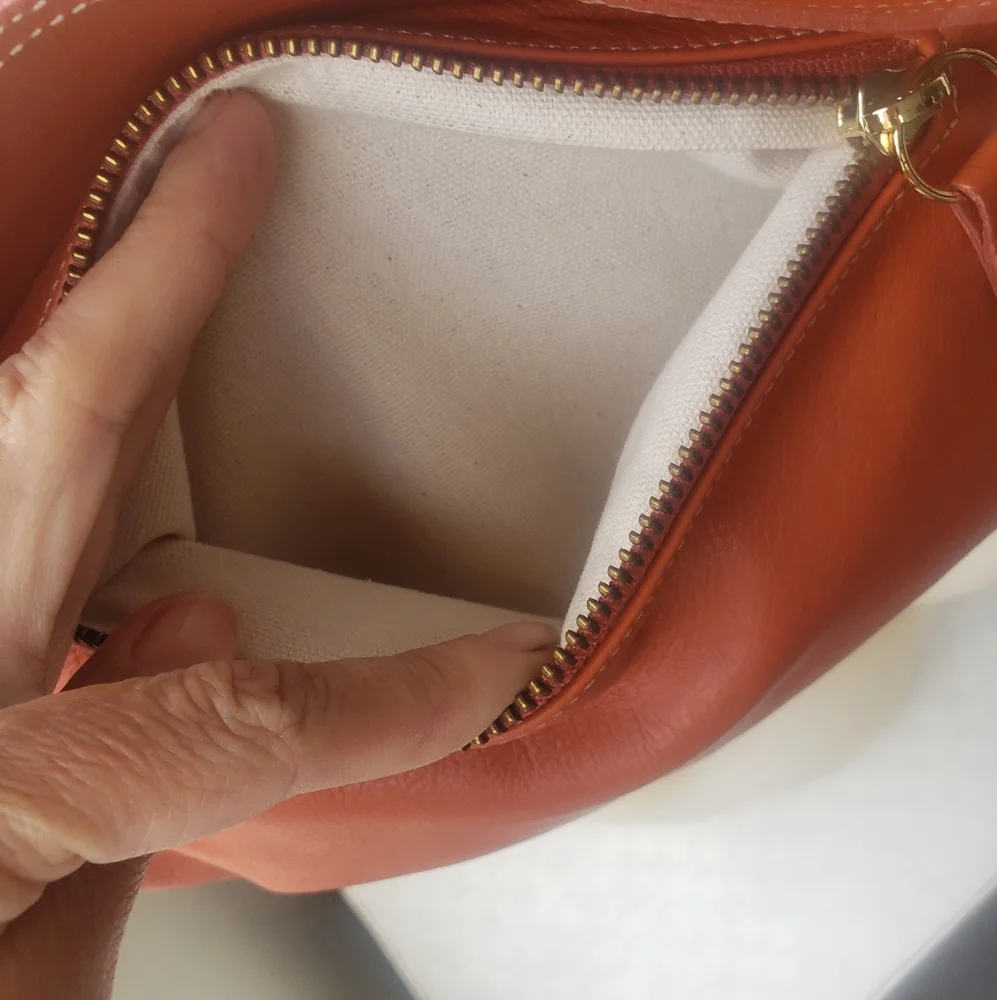 Pietro Alessandro New York Orange leather Hobo Bag